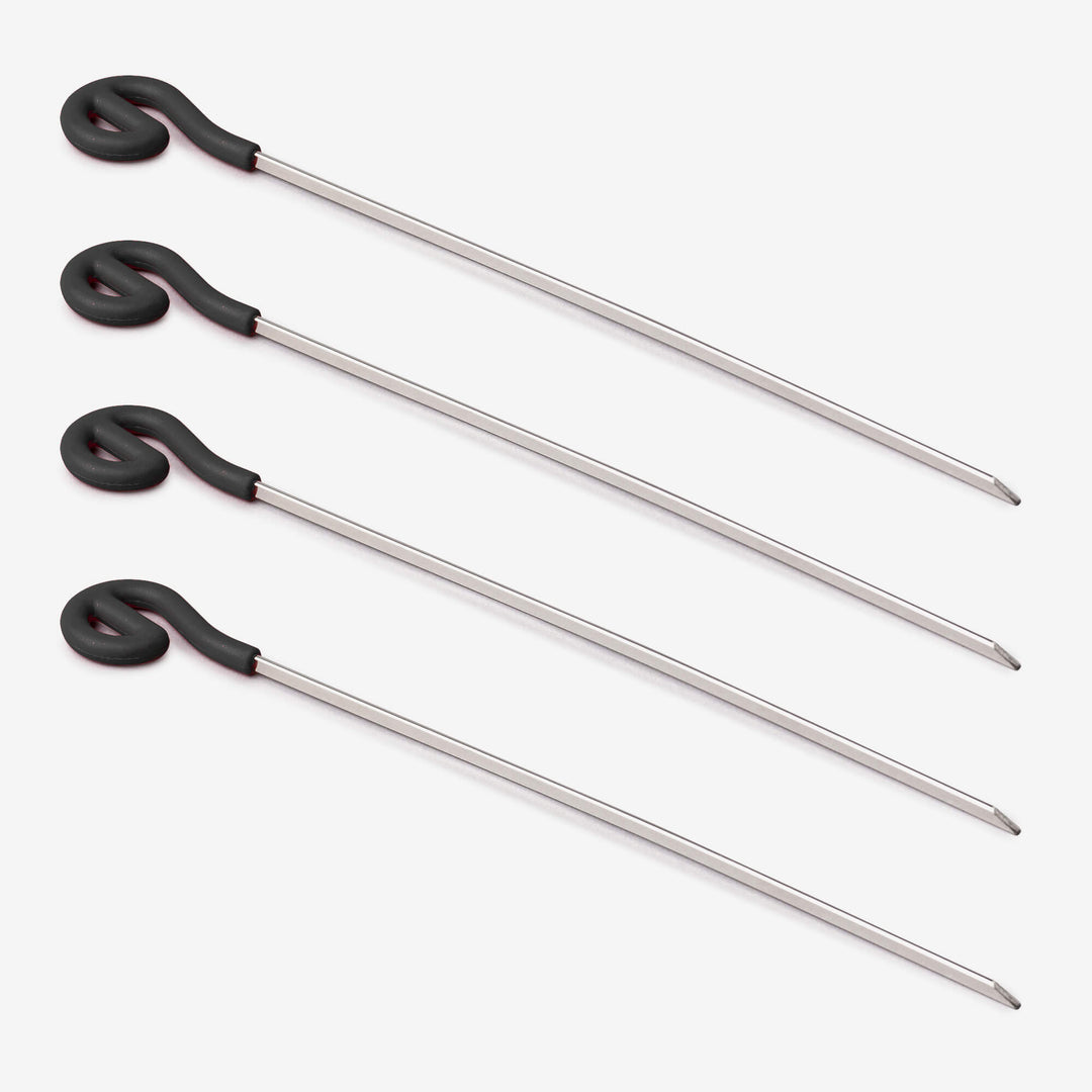 Skewers with Silicone Top, Set of 4, Available in 2 Sizes